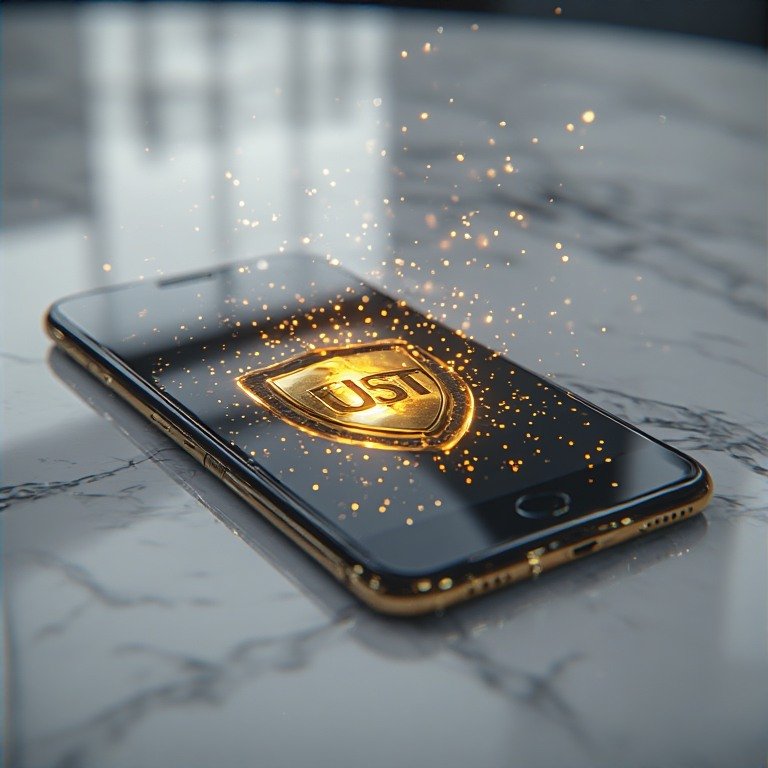 현금보다 안전한 USDT의 디지털 보안성을 상징하는 이미지)